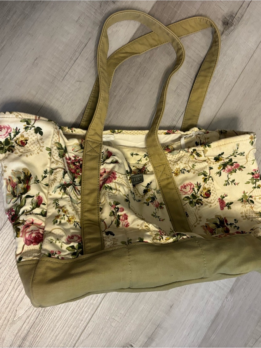 Anna Griffin Floral Canvas Tote Bag w/ Matching Zip Pouch Cottagecore - Picture 6 of 10